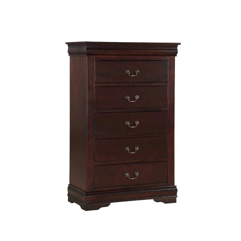 Lillie 6 Piece Cherry Sleigh Bedroom Set