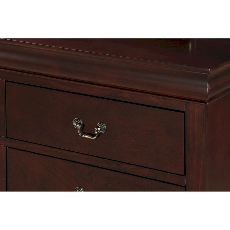 Lillie 6 Piece Cherry Sleigh Bedroom Set