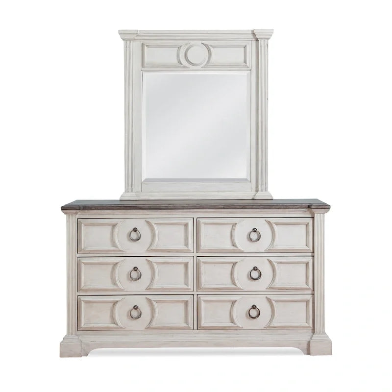 Bristow Antique White 6-piece King Bedroom Set