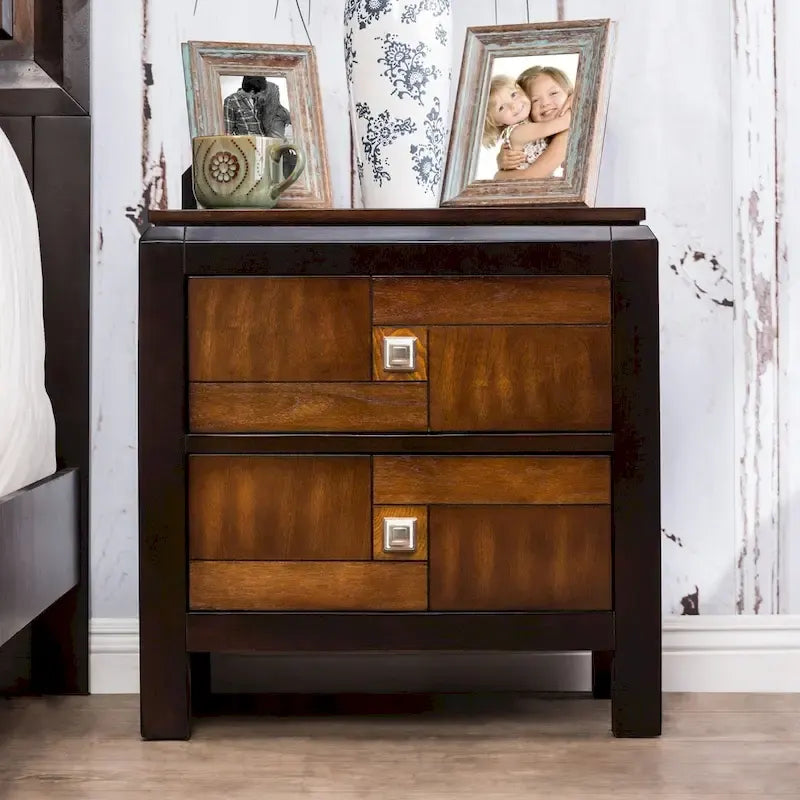 Furniture of America Figh Contemporary Walnut 4-piece Bedroom Set