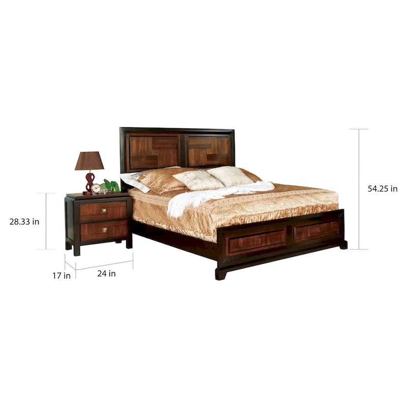 Furniture of America Figh Contemporary Walnut 4-piece Bedroom Set