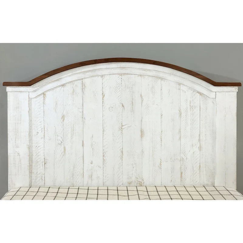Ynez Farmhouse White Pine 4-Piece Panel Bedroom Set with USB Port by Furniture of America