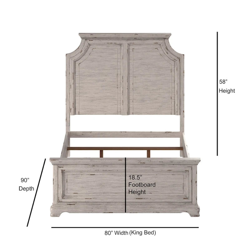 Palisade 5-Piece Antique White Bedroom Set