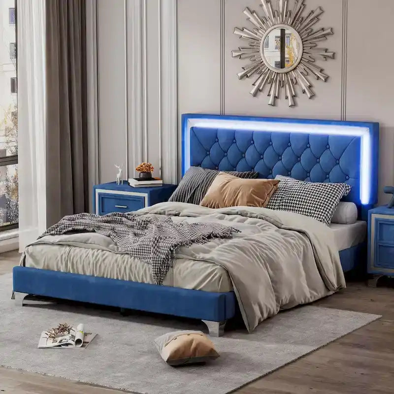 Upholstered Platform Bed (Look at the options before placing an order)