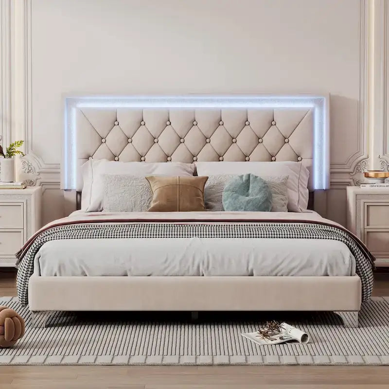 Upholstered Platform Bed (Look at the options before placing an order)