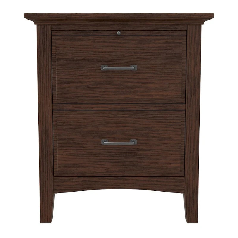 Modern Mission Queen Bedroom Set with 2 Nightstands and 1 Dresser with Mirror