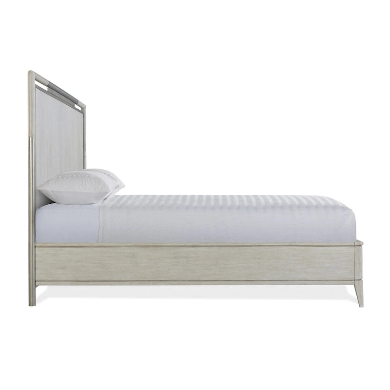 Roundhill Furniture Mantalia Solid Wood Bedroom Set, Panel Bed, Dresser, Mirror, 2 Nightstands, Chest, and Bench, Champagne