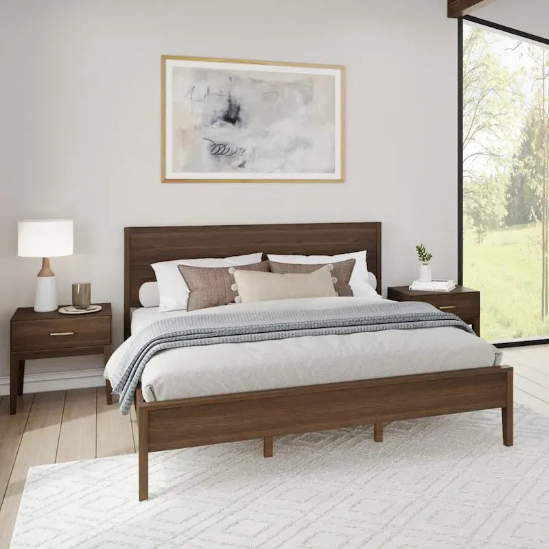 Plank and Beam 3 Piece King-Size Bedroom Set with 2 Nightstands
