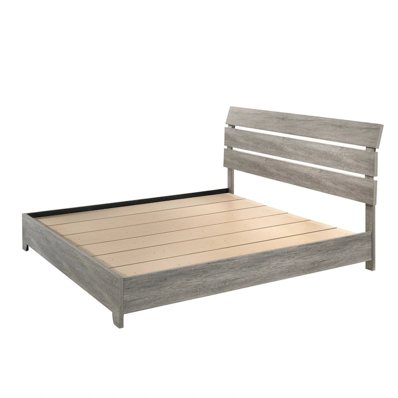 Perrine 6 Piece Gray Platform Bedroom Set