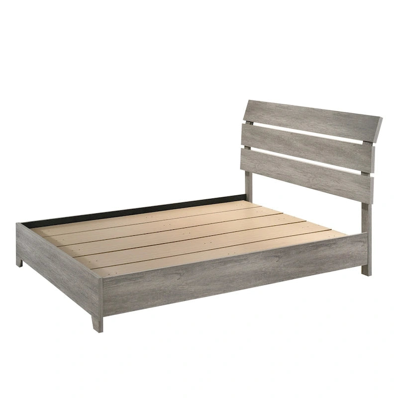 Perrine 6 Piece Gray Platform Bedroom Set