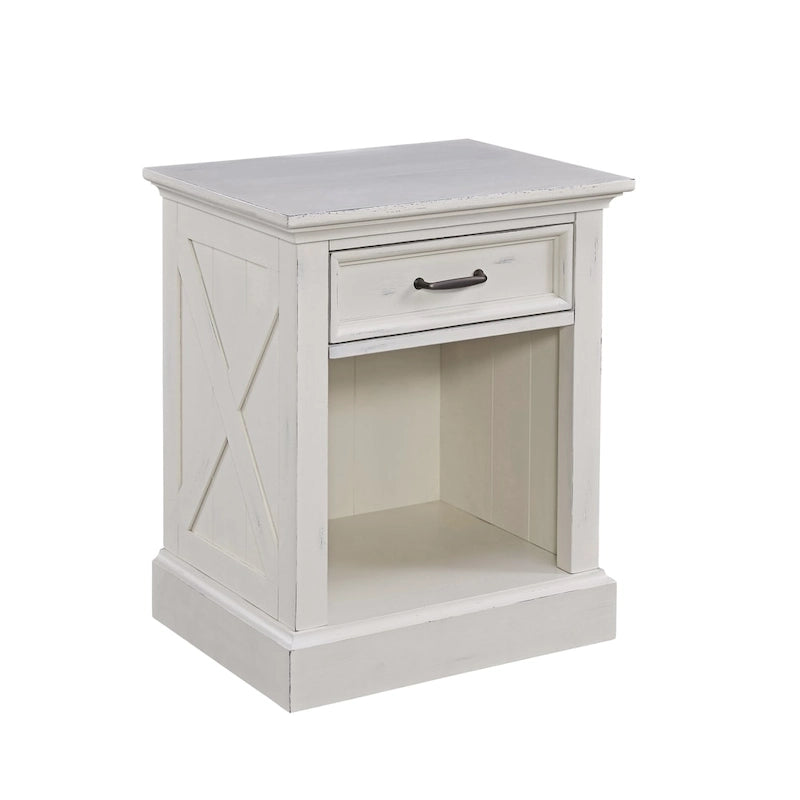 Seaside Lodge Off-White 2-Piece King Headboard and Nightstand Set by homestyles