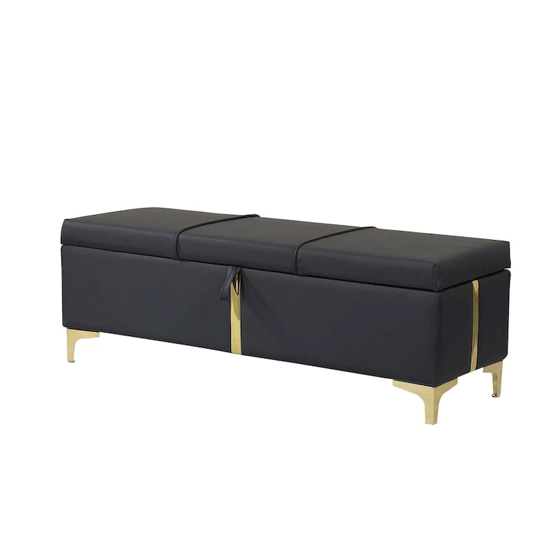 2-Pieces Bedroom Sets Queen Size Bed with Storage Ottoman