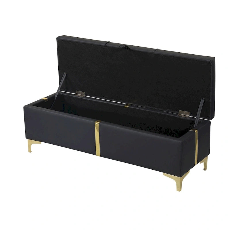 2-Pieces Bedroom Sets Queen Size Bed with Storage Ottoman