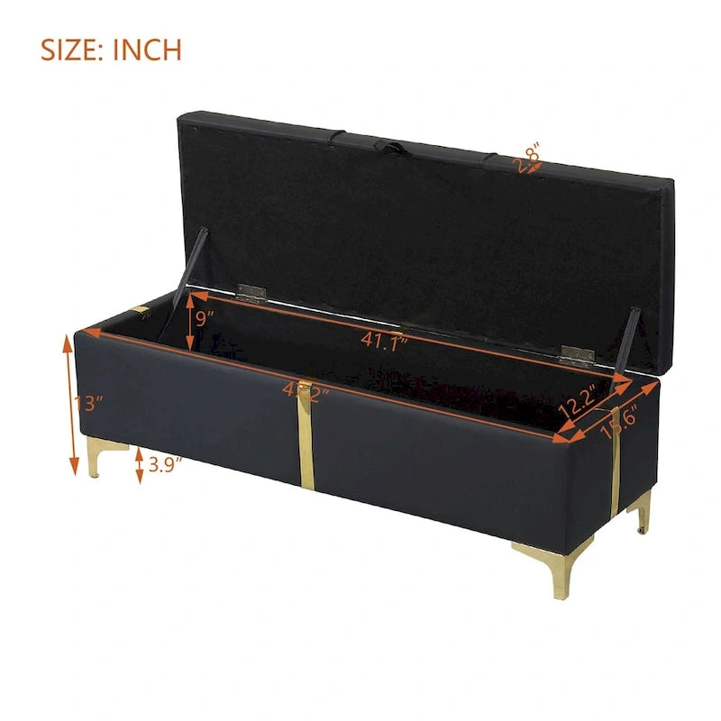 2-Pieces Bedroom Sets Queen Size Bed with Storage Ottoman