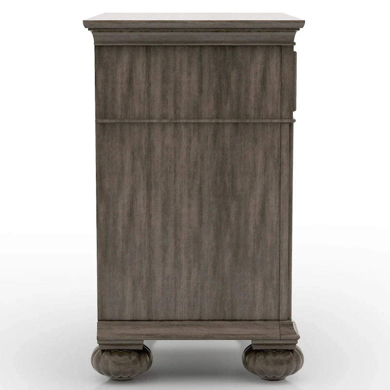 Vame 3-Piece Traditional Grey Wood Poster Bedroom Set With Two Nightstands by Furniture of America