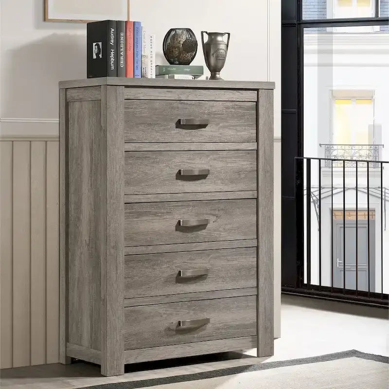 The Gray Barn Rousham Garden Weathered Grey Wood 6-piece Bedroom Set