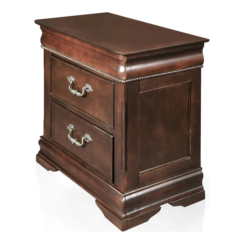 Diva Traditional Cherry Solid Wood 2-Piece Poster Bedroom Set by Furniture of America