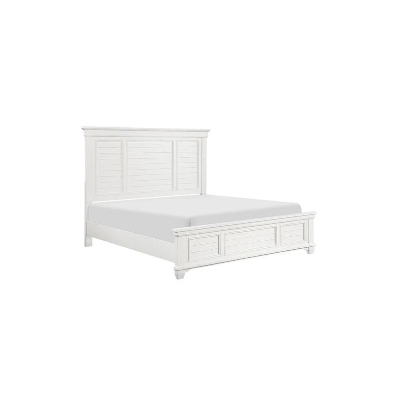 Leo 6 Piece White Modern Panel Bedroom Set