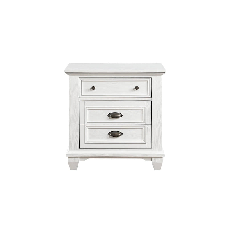 Leo 6 Piece White Modern Panel Bedroom Set