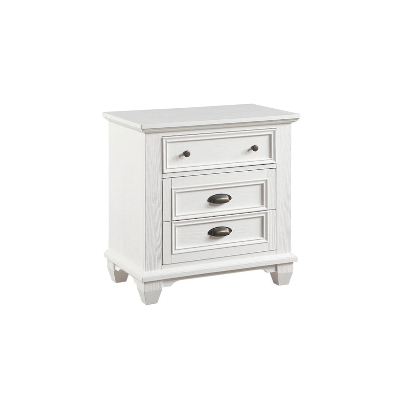 Leo 6 Piece White Modern Panel Bedroom Set