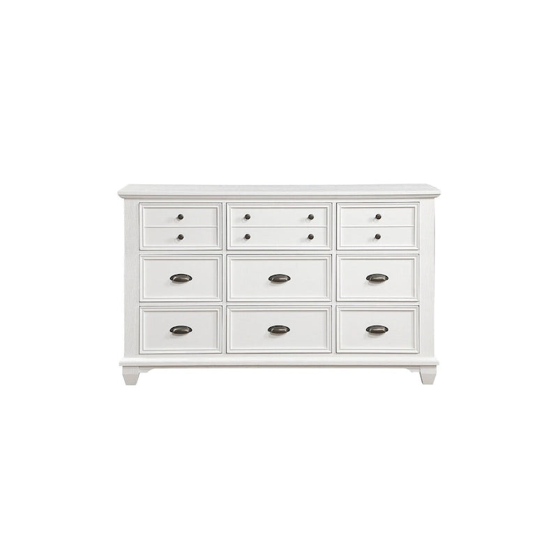 Leo 6 Piece White Modern Panel Bedroom Set