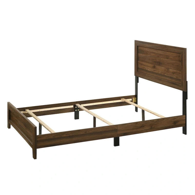 Linette 6 Piece Cherry Brown Panel Bedroom Set