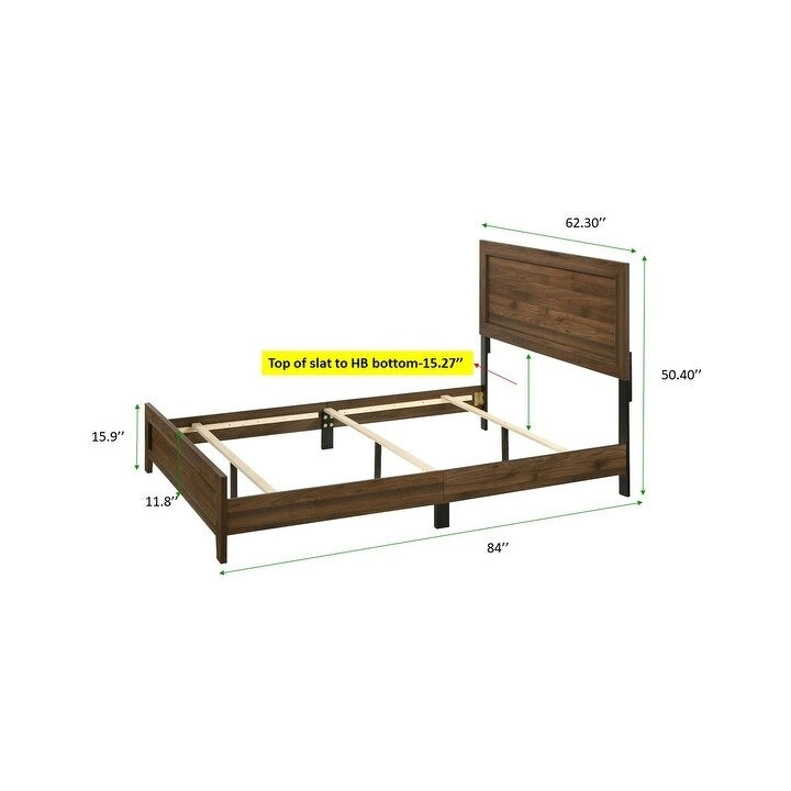 Linette 6 Piece Cherry Brown Panel Bedroom Set