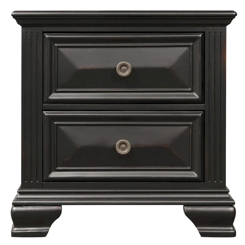 Roundhill Furniture Renova Vintage Black Wood Traditional 6-piece Bedroom Set