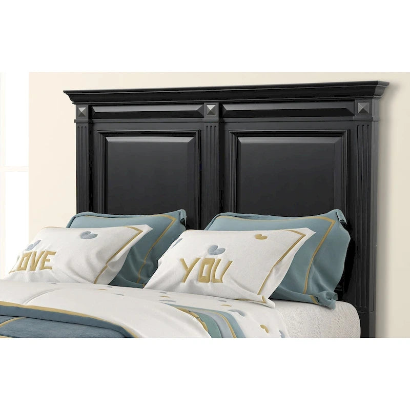 Roundhill Furniture Renova Vintage Black Wood Traditional 6-piece Bedroom Set