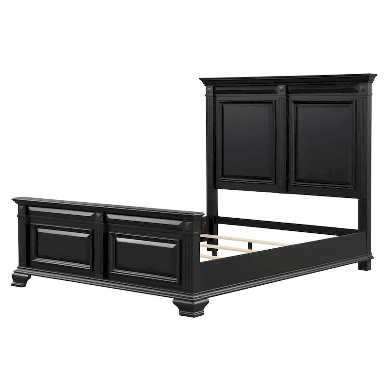 Roundhill Furniture Renova Vintage Black Wood Traditional 6-piece Bedroom Set