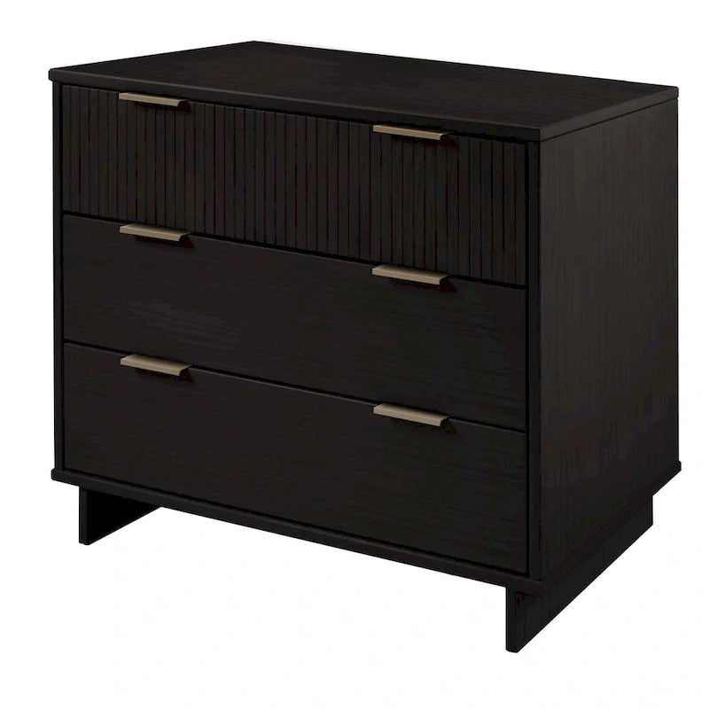 Manhattan Comfort 2-Piece Granville Modern Solid Wood Standard Dresser and Nightstand Set