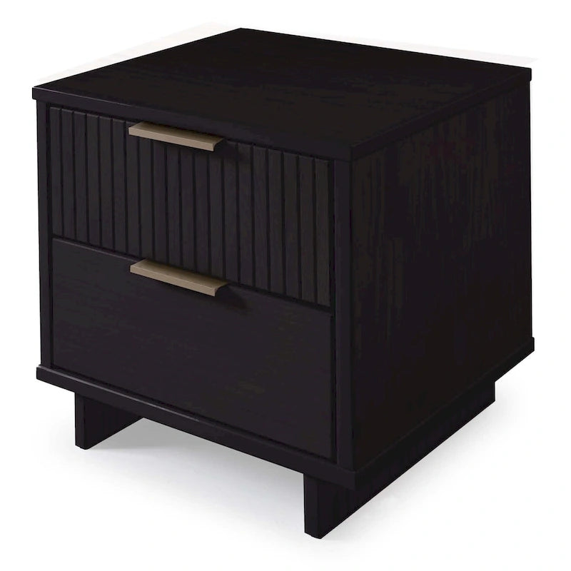 Manhattan Comfort 2-Piece Granville Modern Solid Wood Standard Dresser and Nightstand Set