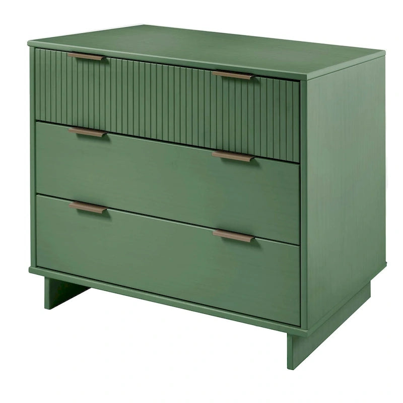 Manhattan Comfort 2-Piece Granville Modern Solid Wood Standard Dresser and Nightstand Set