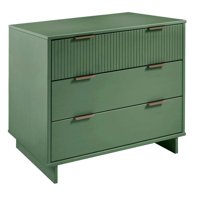 Manhattan Comfort 2-Piece Granville Modern Solid Wood Standard Dresser and Nightstand Set
