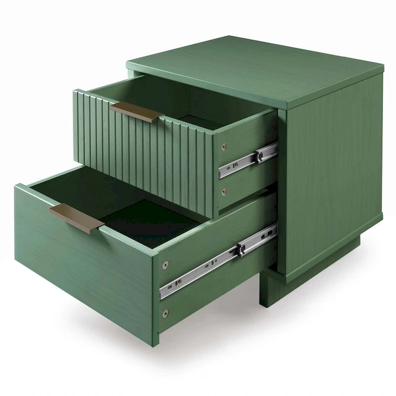 Manhattan Comfort 2-Piece Granville Modern Solid Wood Standard Dresser and Nightstand Set