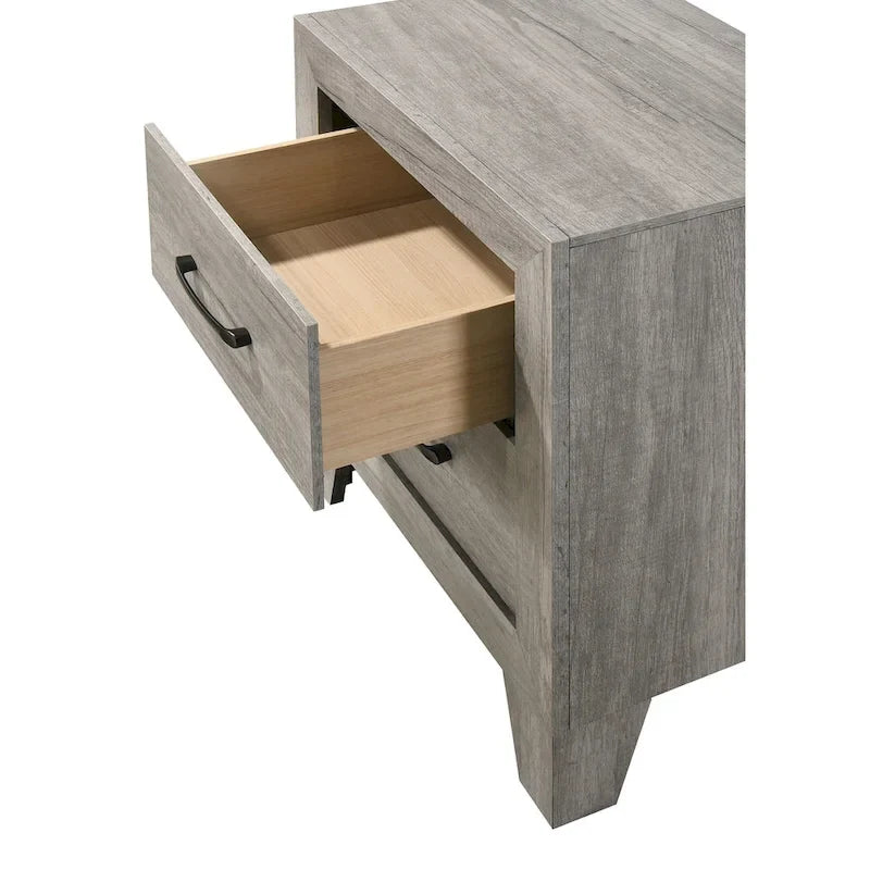Jan 6 Piece Gray Rustic Platform Bedroom Set