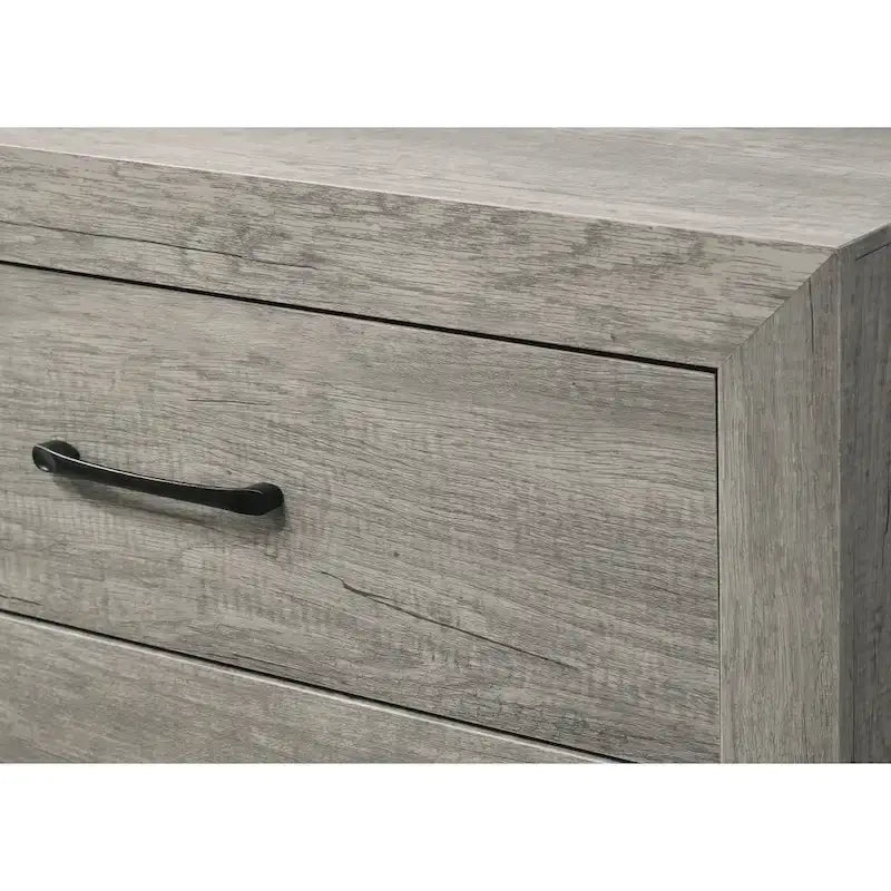Jan 6 Piece Gray Rustic Platform Bedroom Set