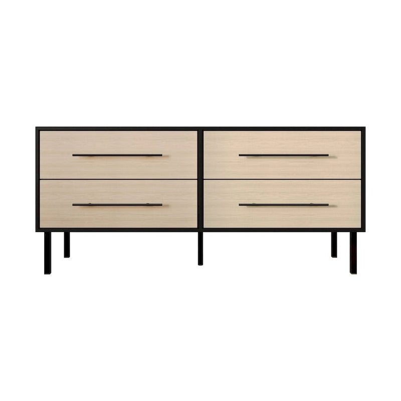 CraftPorch Mid-Century 4-pieces Wooden Bedroom Set