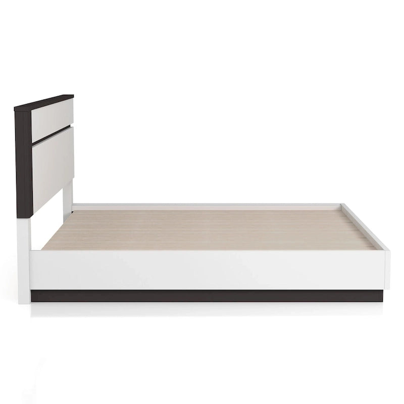 Conjira Modern White Wood 3-Piece Platform Bedroom Set (USB) by Furniture of America