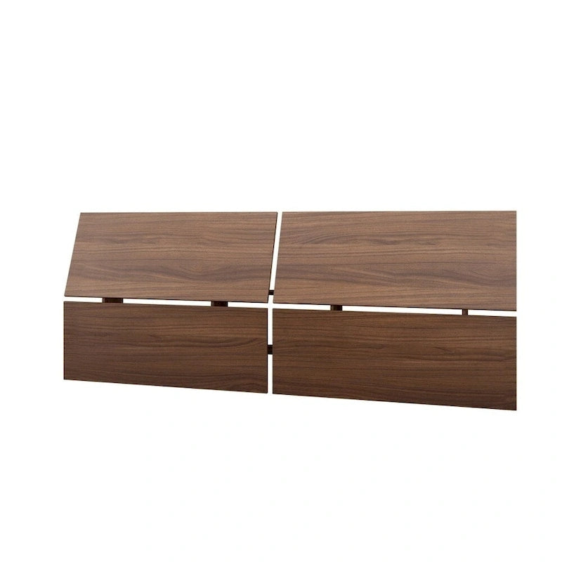 Nexera Denali 4 Piece Bedroom Set, Walnut and White