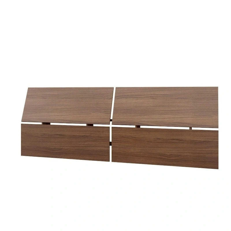 Nexera Denali 4 Piece Bedroom Set, Walnut and White