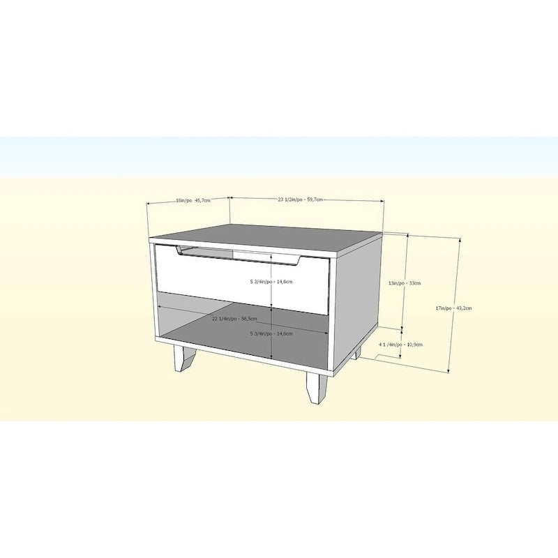 Nexera Alibi 4 Piece Bedroom Set, Walnut and Charcoal