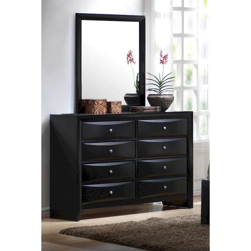 Jazz Black 6-piece Storage Bedroom Set