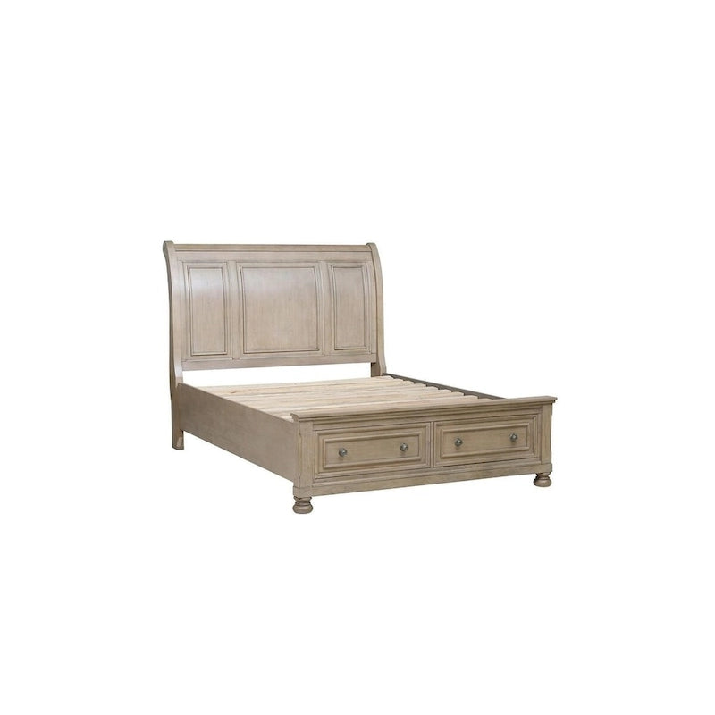 Donald 6 Piece Gray Modern Sleigh Storage Platform Bedroom Set