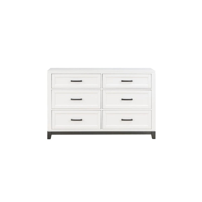 Saratoga 3 Piece White Modern Storage Platform Bedroom Set