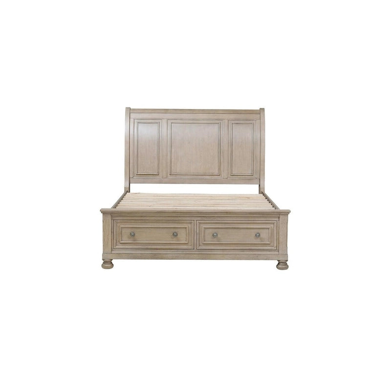 Donald 5 Piece Gray Modern Sleigh Storage Platform Bedroom Set