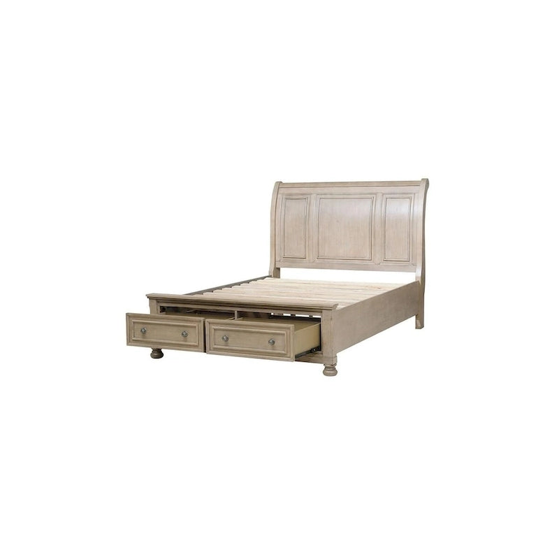 Donald 5 Piece Gray Modern Sleigh Storage Platform Bedroom Set