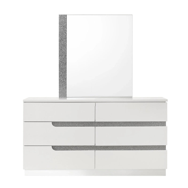 New Classic Furniture Corazon White 4-piece Bedroom Set with Nightstand