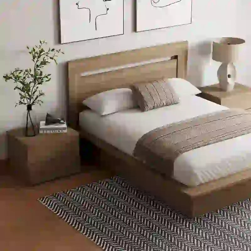 Malibu 4-Piece Bedroom Set with Bed, Headboard, and 2 Nightstands