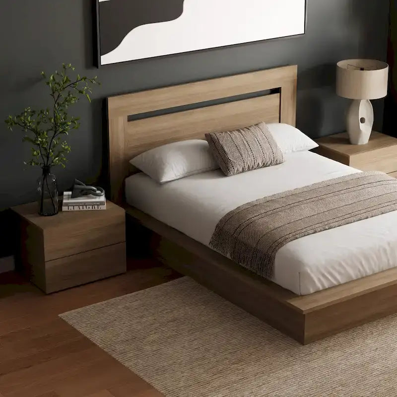 Malibu 4-Piece Bedroom Set with Bed, Headboard, and 2 Nightstands